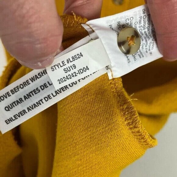 NWT Madewell Texture Thread Yellow Mini Dress Button Down Size XXS New With Tags - Picture 8 of 10